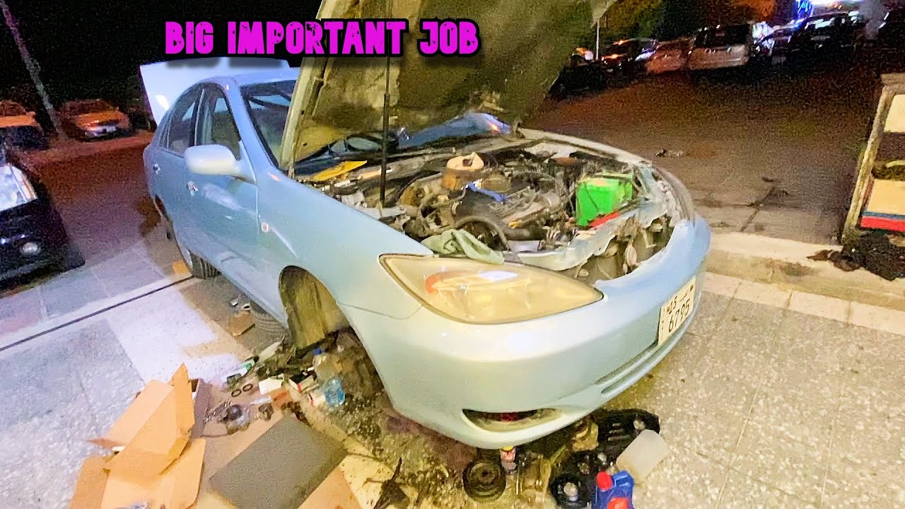 2004 Toyota Camry V6 (1MZ-FE) Timing Belt & Water Pump Replacement + Oil Change at 350 000 KM