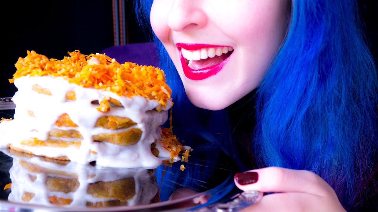 ASMR: American Stacked Pancake Cake - Easter Meal ~ Relaxing Eating Sounds [No Talking | Vegan] 😻