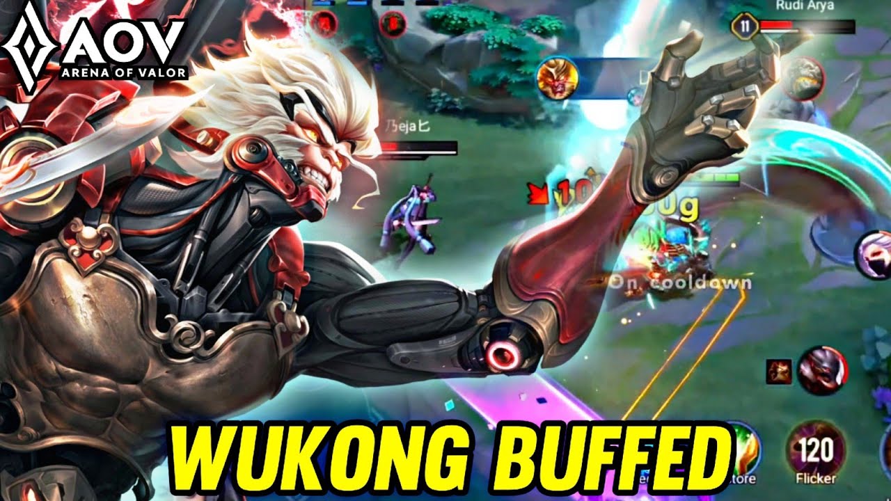 AOV : WUKONG BUFFED NEW PATCH - ARENA OF VALOR LIÊNQUÂNMOBILE ROV