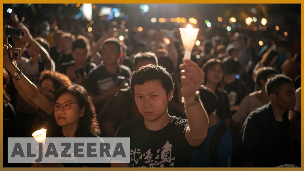 Massive crowds at Hong Kong Tiananmen vigil on 30th anniversary