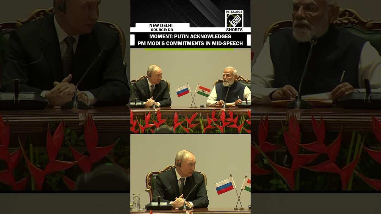 Президент Путин подтвердил обязательства премьер-министра Моди во время выступления на российско-...