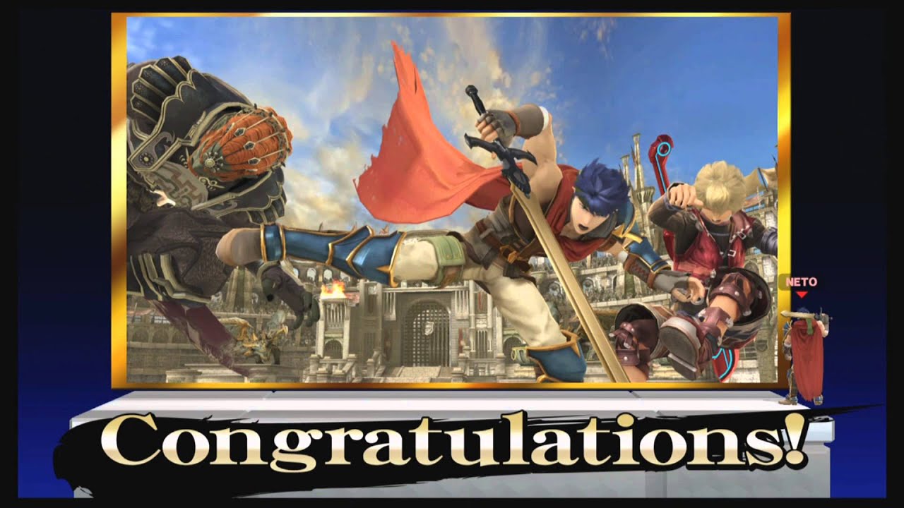 Super Smash Bros. for Wii U - All Classic mode congratulations screens including all DLC characters
