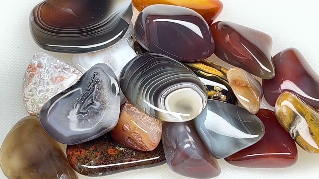 Polished Rocks from the Thumler’s UV-18 Tumbler