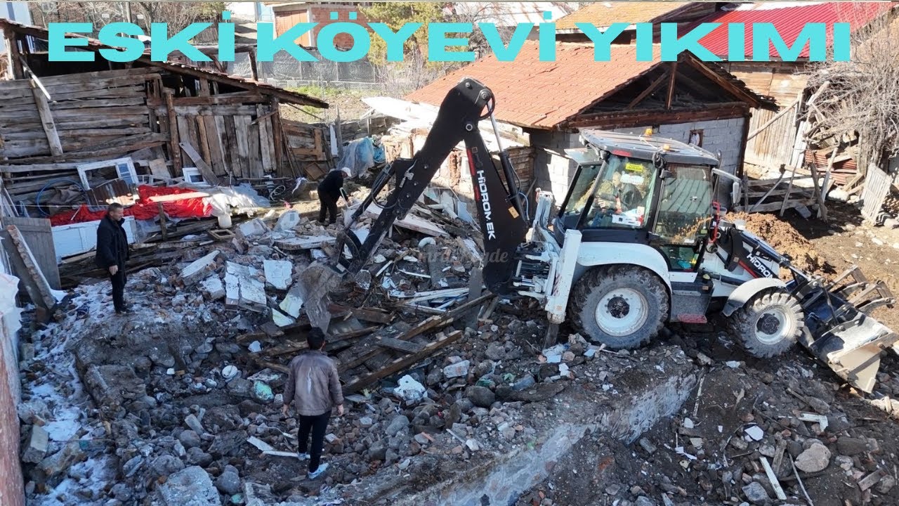 ESKİ KÖYEVİ YIKIMI - ANILARLA DOLU KÖY EVİ TARİHE KARIŞTI -  KEPÇE İZLEMEK ATA SPORUMUZ 