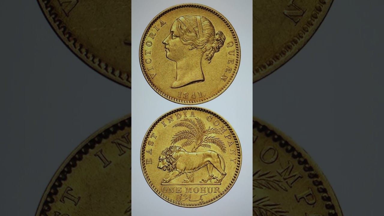 1 мохур 1841 года Индия. #коллекция #история #нумизмат #деньги #архив