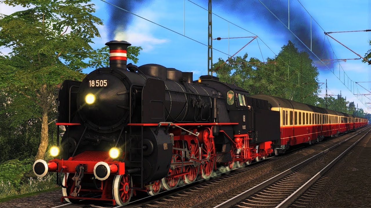 Let's Play Train Simulator 2018 | Dampflok Sonderzug | BR 18 Rheingold TEE | Dampf im Rheintal