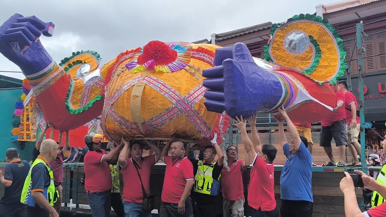 馬來西亞檳州大山腳埠眾盂蘭勝會組裝大士爺金身 Hungry Ghost Festival Bukit Mertajam Penang【my】
