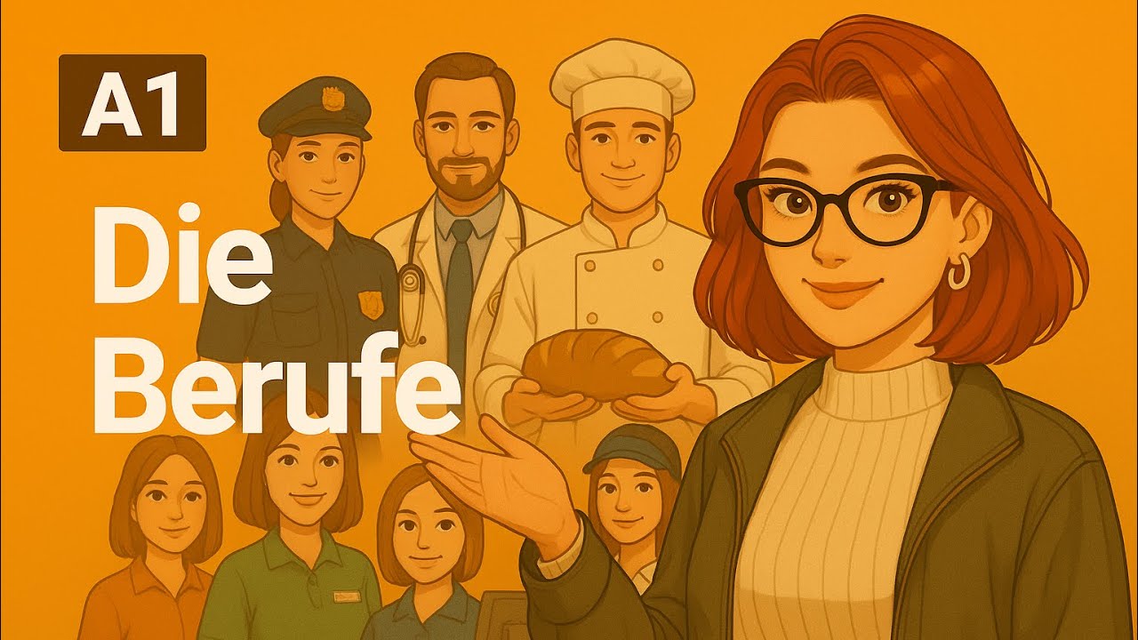 #23👩🏻&zwj;🏫 A1 Deutsch Podcast - Die Berufe | Learn German 🇩🇪
