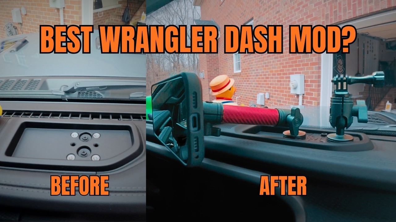 Wrangler JL Off-road Ready Dash Setup - Dual Ball Mount + MagSafe & Action Cam
