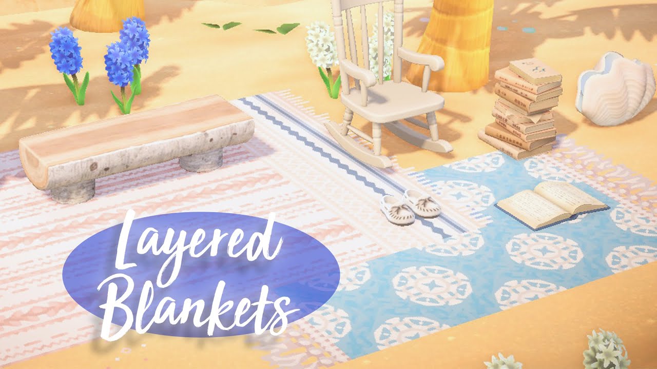 Layered Blankets Beach Design: Decorate with Me! Animal Crossing New Horizons Speed Build