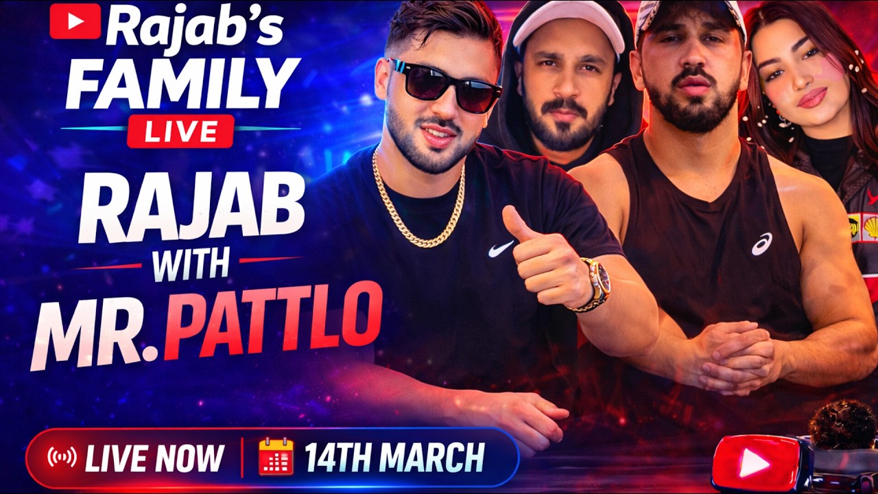 RAJAB'S FAMILY LIVE 🔥 PK Battles , Rajab Live with Mr Pattlo | Huge Gifting & Non-Stop Fun, 😍14March