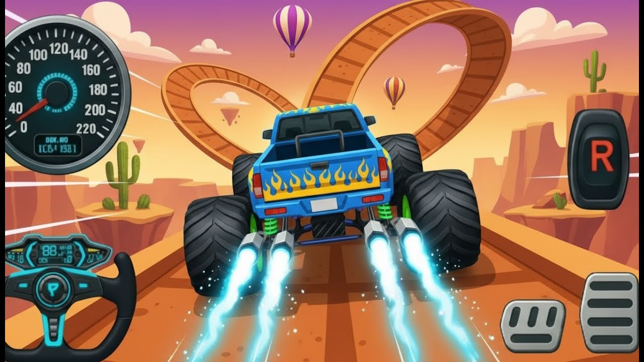 Watch Monster Trucks: Epic New Monster Trucks Racing & High-Speed Stunts on Off-Road Track!