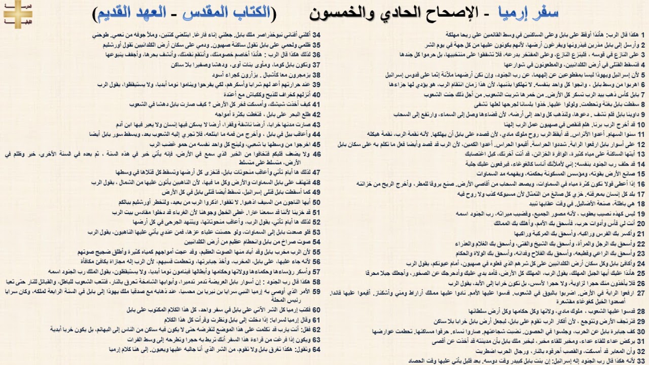 سفر إرميا 51 - الإصحاح الحادي والخمسون - د/مجدى نجيب - ابونا ابرام