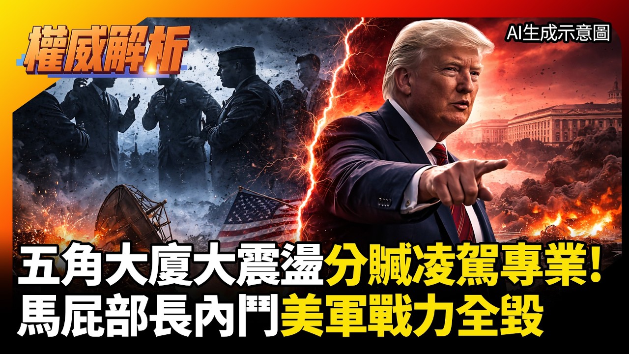 五角大廈人事大震盪權力分贓凌駕專業！ 陸軍高層怒火爆發遭洗牌 川普馬屁部長內鬥自殘美軍戰力全毀！｜#權威解析 #寰宇全視界