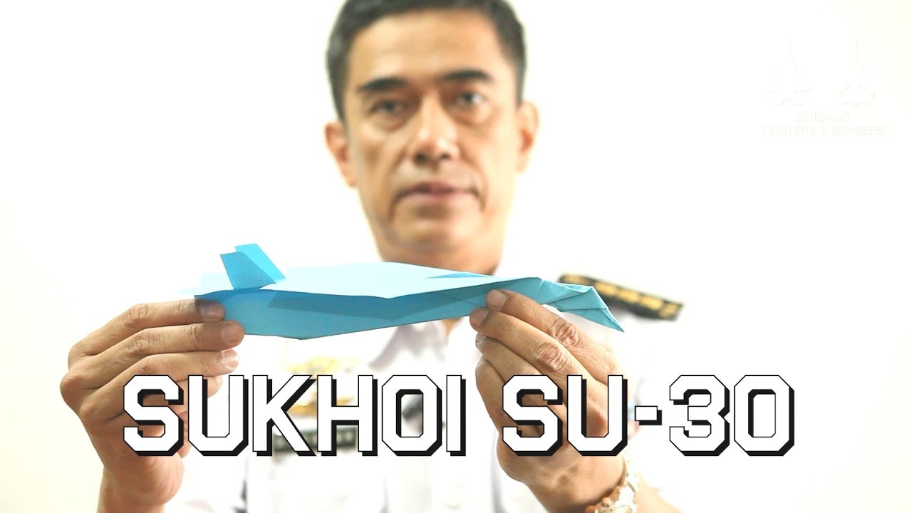 Origami Sukhoi Su-30 Jet Fighter Tutorial - Origami Fighters & Bombers
