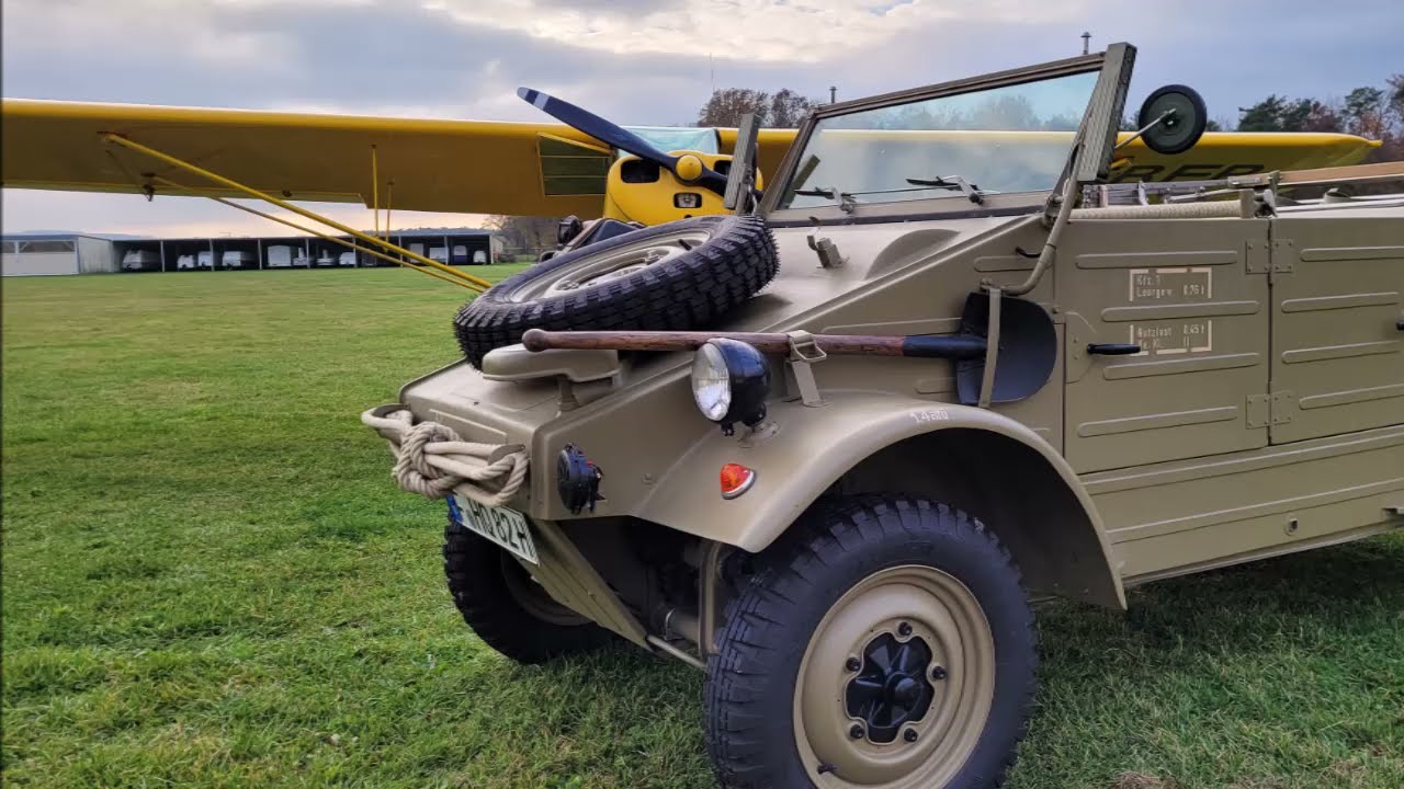 Piper Cub und VW Typ 82 Kübelwagen