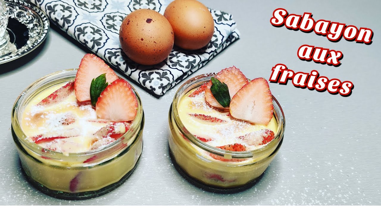 Sabayon aux fraises 🍓 Dessert express avec seulement 4 ingr&eacute;dients !