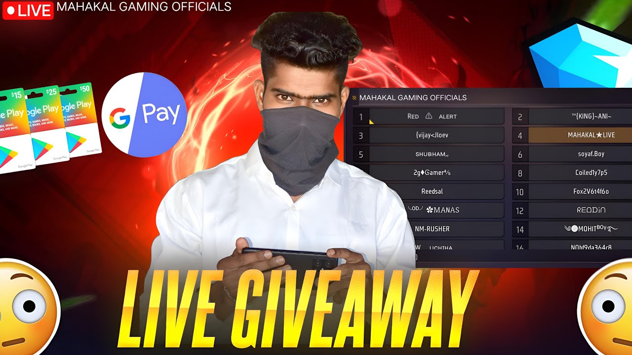 FREE FIRE LIVE- CUSTOM ROOM GIVEAWAY🎁 FF LIVE GIVEAWAY🔥 // #mgofficials #freefirelive #livegiveaway