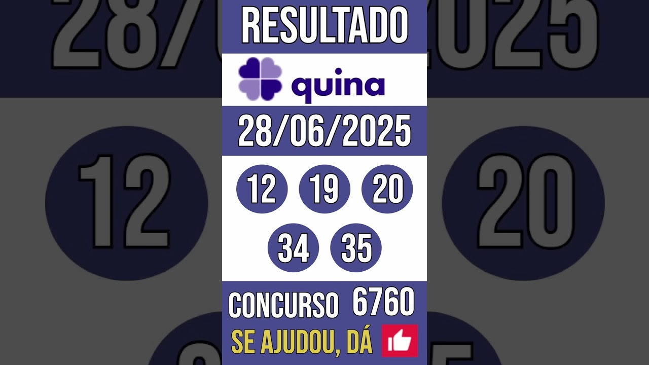 🔥 🍀 QUINA de SÃO JOÃO 2025 - hoje - 28/06/2025 - Resultado concurso 6760