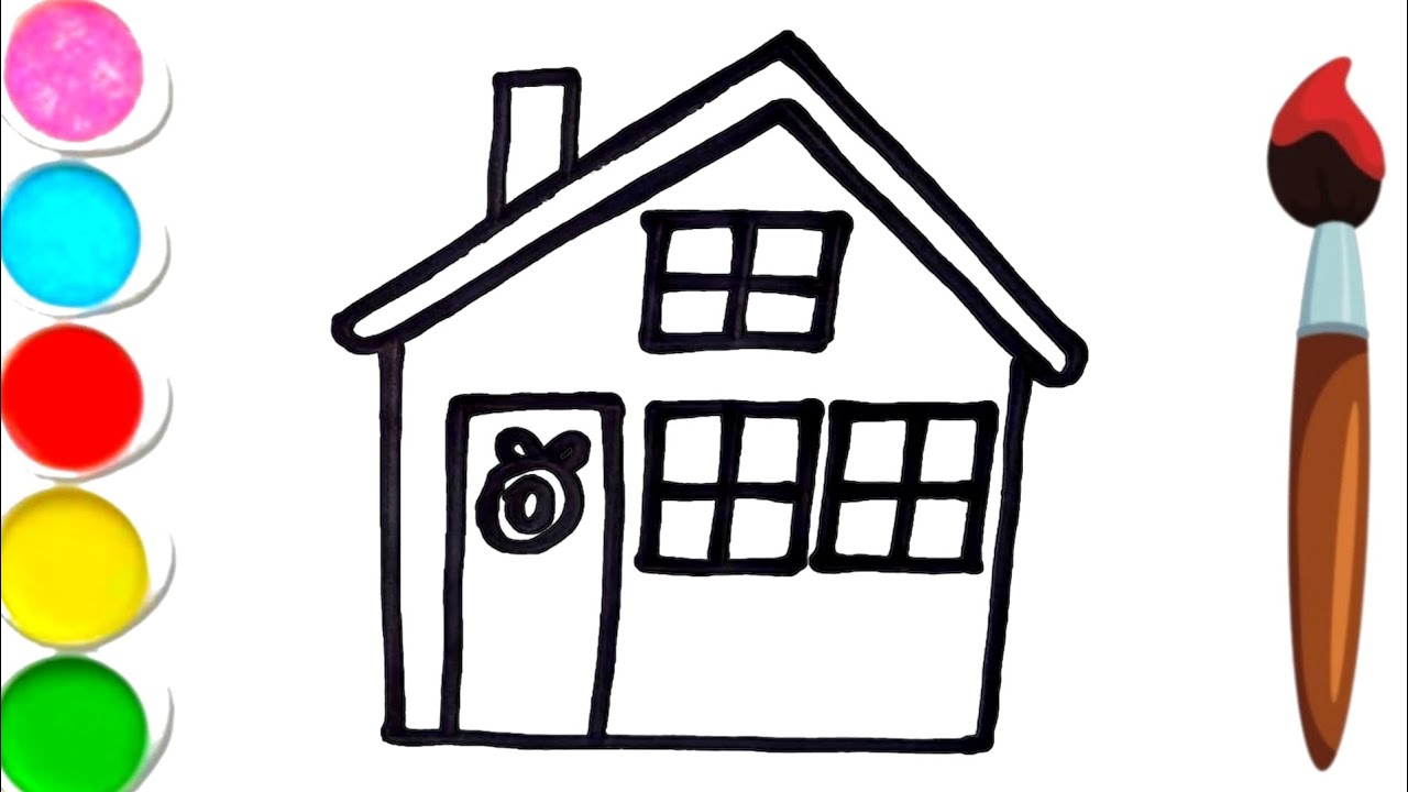 Colorful House Drawing | Learn Colors for Toddlers 🎨 