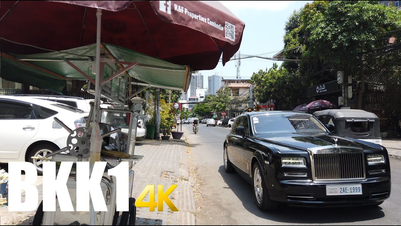 Boeung Keng Kang 1 (BKK), Phnom Penh, Cambodia walking tour 4k 60fps