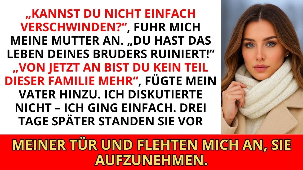 „Von jetzt an gehörst du nicht mehr zu dieser Familie!“, verkündete mein Vater. „Du kannst dir nicht