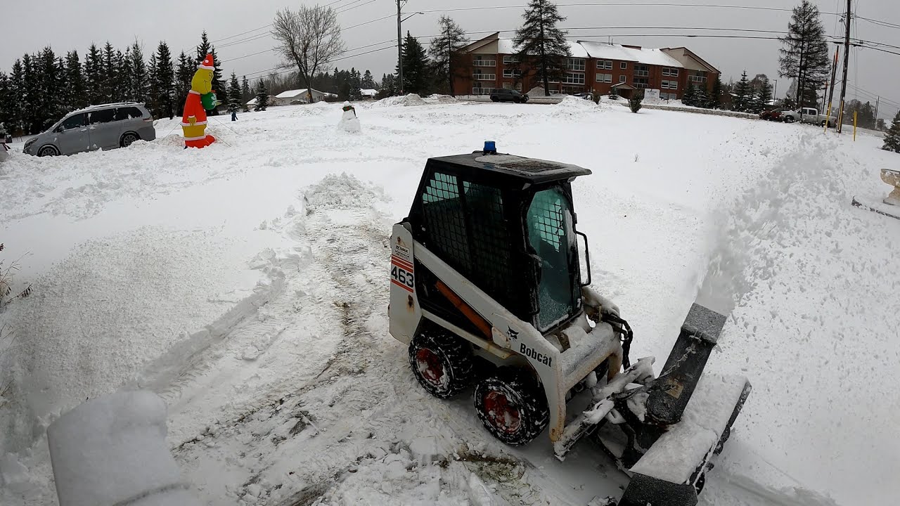 Swapping Bucket for Snow Blower on Bobcat 463