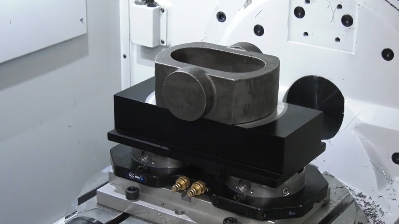 5 axis CNC machining pump bodies using SPINNER U-620