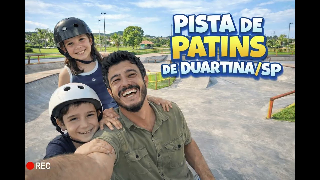 Andando de patins na pista de skate de Duartina/SP