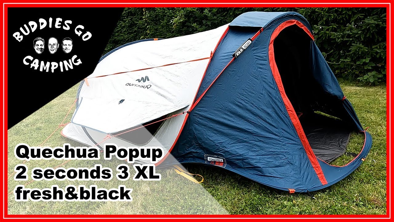 Popup 2 seconds 3 XL freh & black  | Wurfzelt | Decathlon |