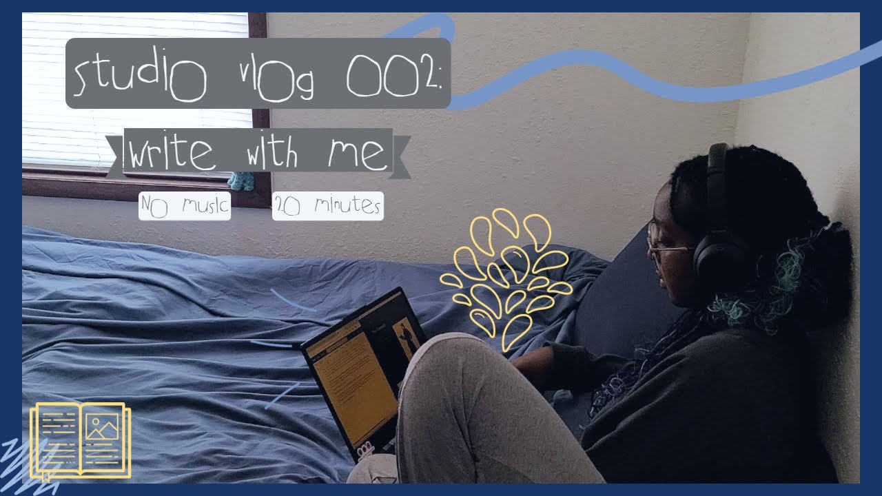 Bubble Studios Vlog 002: Write with me for 20 minutes in bed. Novel writing. no music