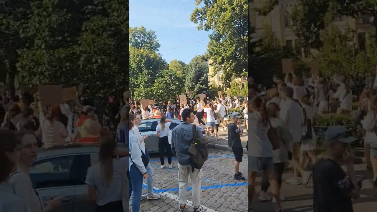 Protesty w Kijowie! Zełenski odwołał ministra obrony, ludzie wyszli na ulice