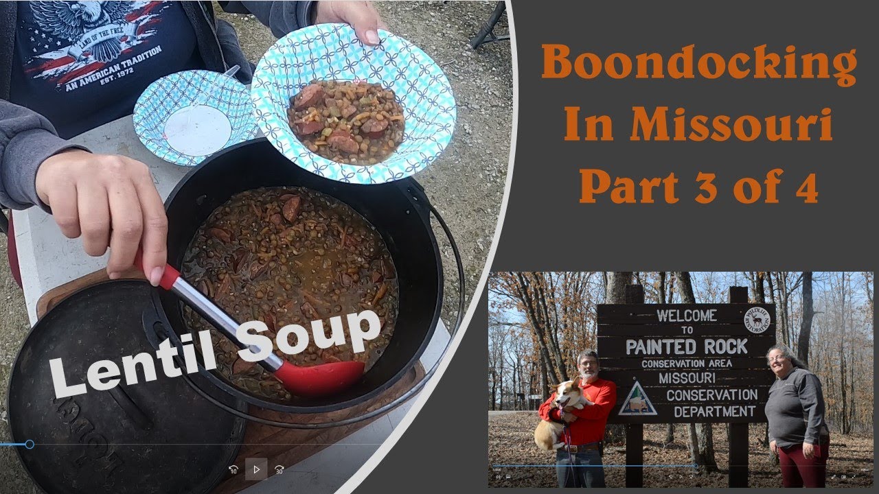 Visit Painted Rock Conservation Area, Hiking the Trail, Dutch Oven Lentil Soup.
