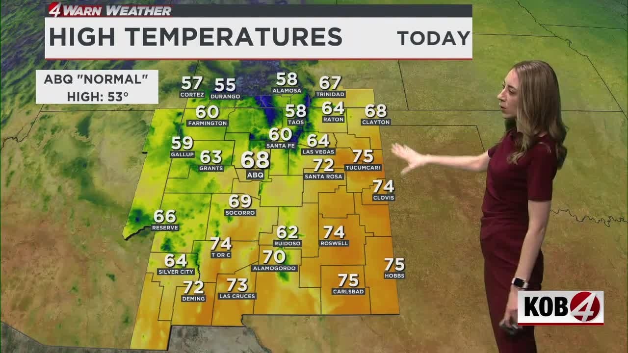 Above average warmth and dry weather continues Thursday in New Mexico
