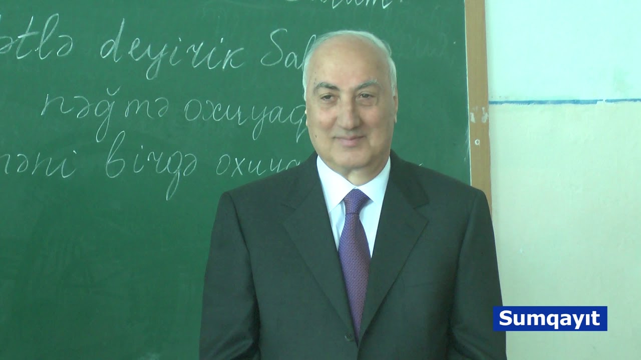 Sumqayit seher icra hakimiyyetinin bascisi Zakir Ferecov  23 nomreli mektebde.19.04.2019