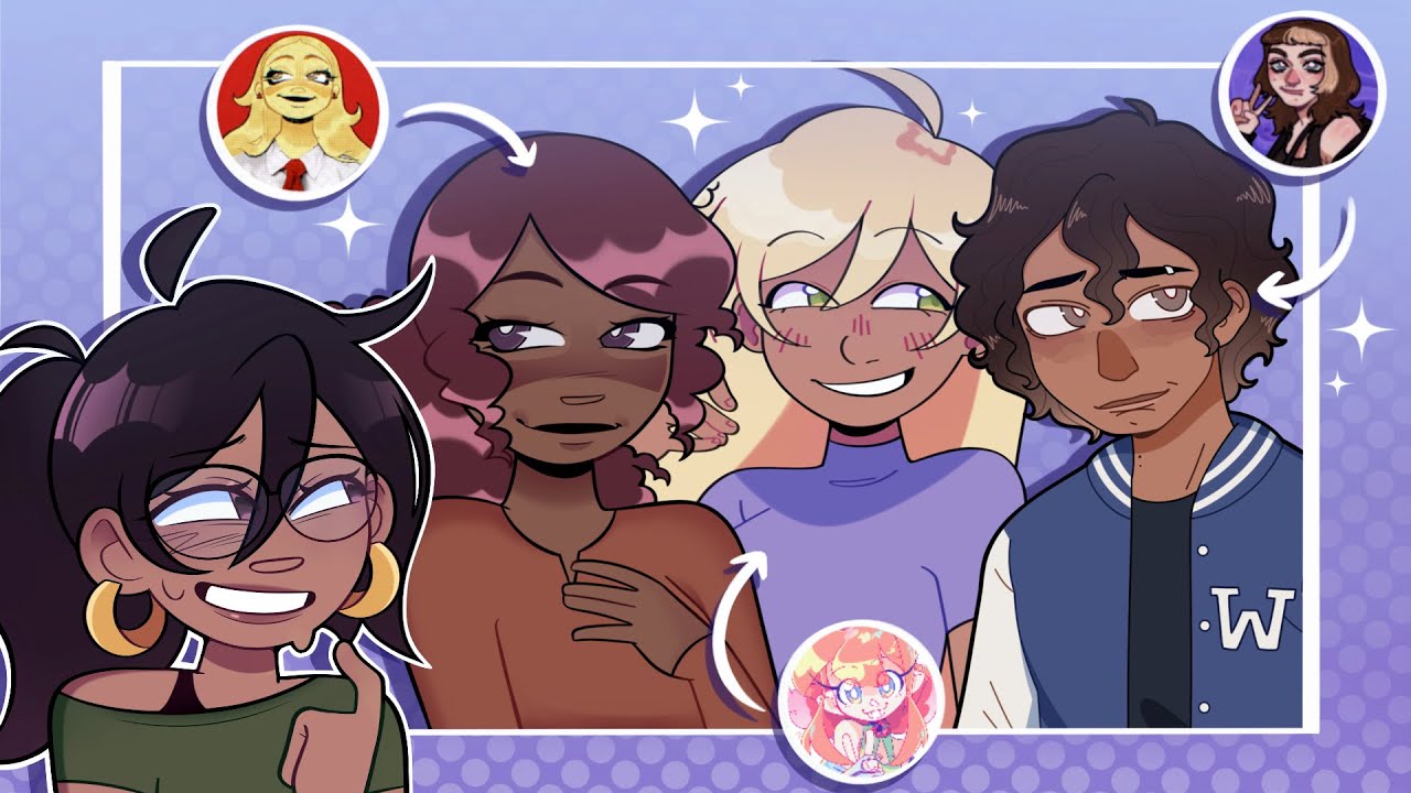 Drawing MY OCs in different ART YOUTUBERS Styles!! // (art + commentary)