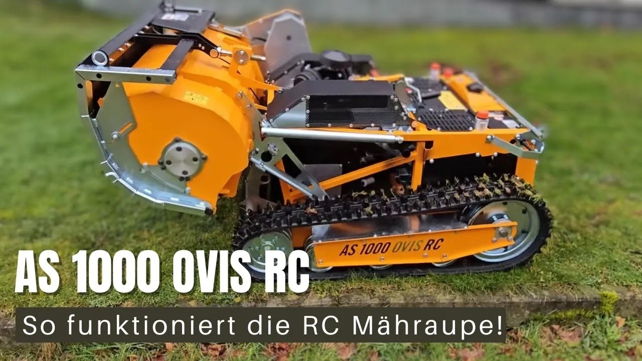 AS 1000 Ovis RC - Die ferngesteuerte Mähraupe von AS-Motor im Detail & Startvorgang erklärt!