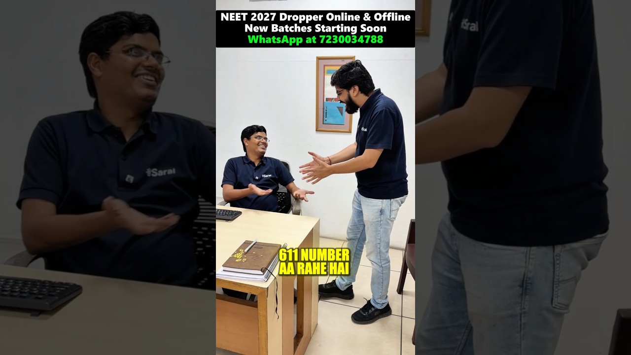 611 Marks in Re-NEET 2026 🔥 Insane Jump in Marks 💀| NEET Motivation #shorts #esaral #neet #neet2027