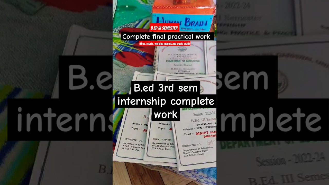 B.ed 3rd Sem Complete File and model work | Anjali Kothiyal |#workingmodel #lessonplan #b.ed