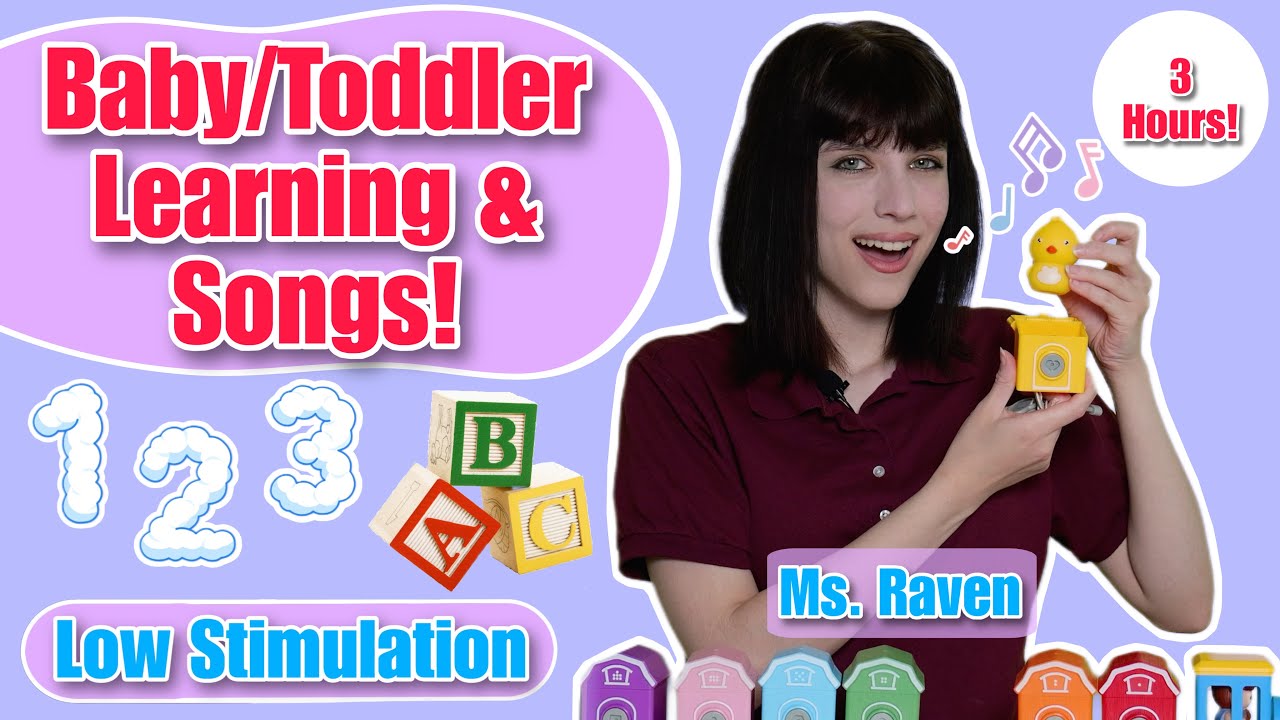 Baby & Toddler Learning & Nursery Rhymes | Low Stim | Learn to Talk, Feelings, ASL, Math, & more!