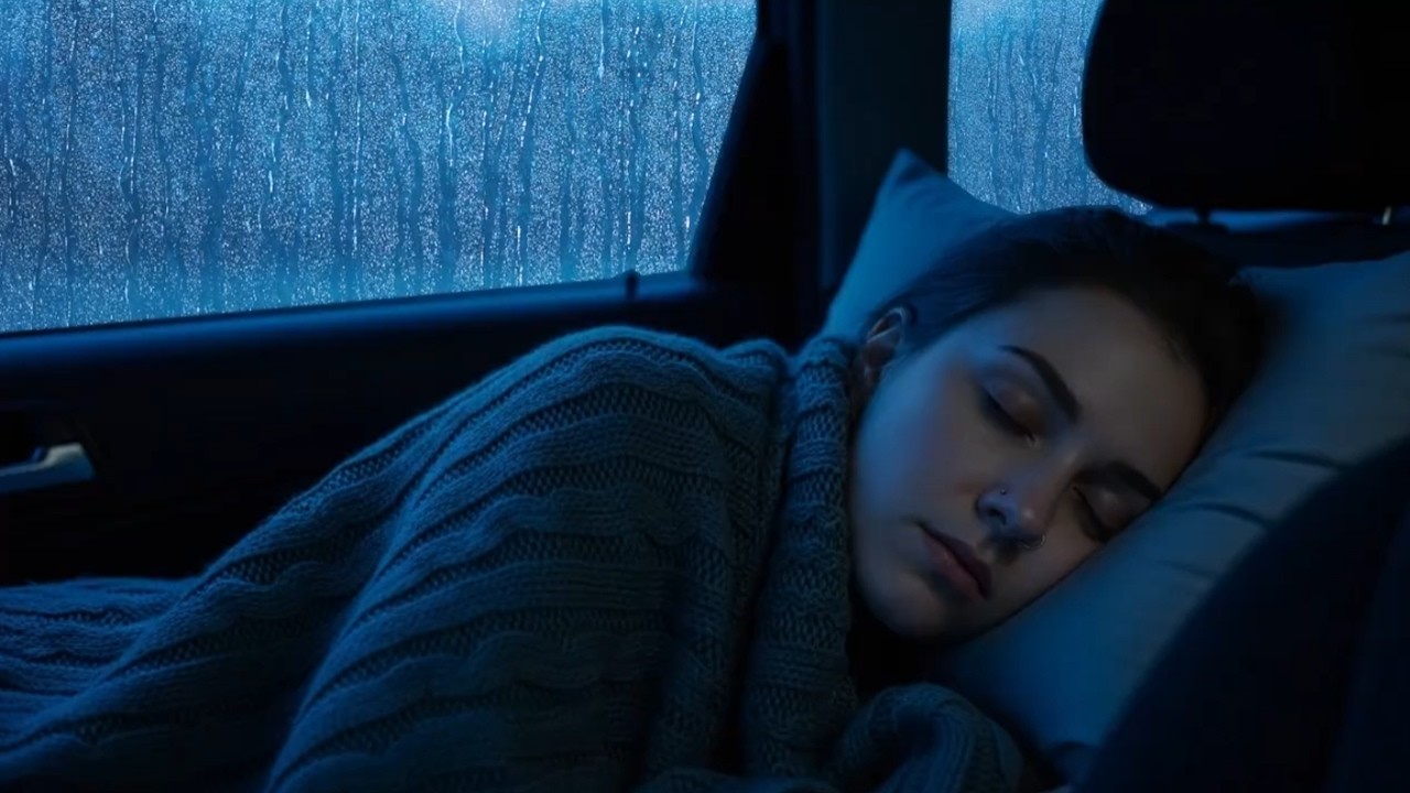 Sleep Soundly Fast with Heavy Rain & Thunder on Car at Night | Deep Sleep Sounds
