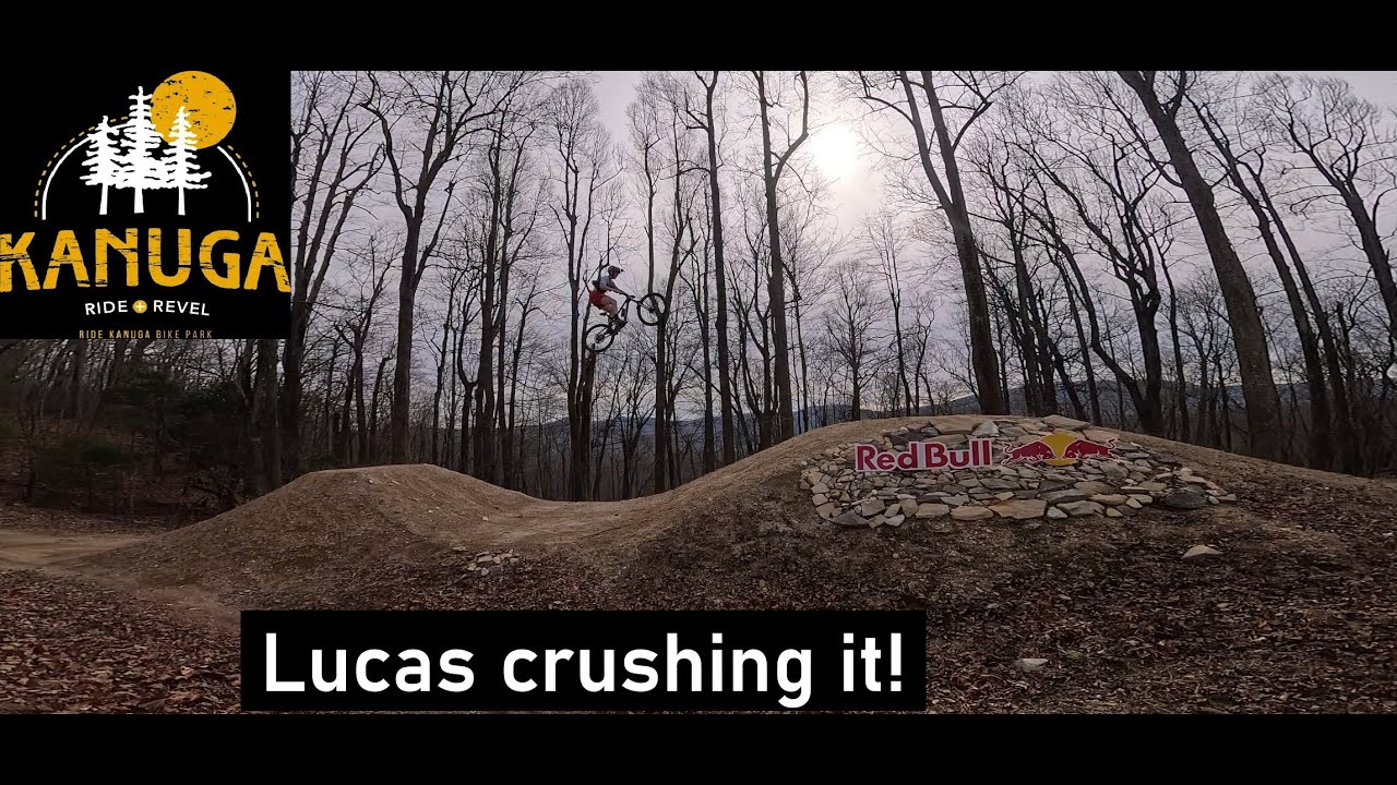 Ride Kanuga MTB Park --  Lucas sending Big Brutus -- Riding the sick refreshed trails and new trail