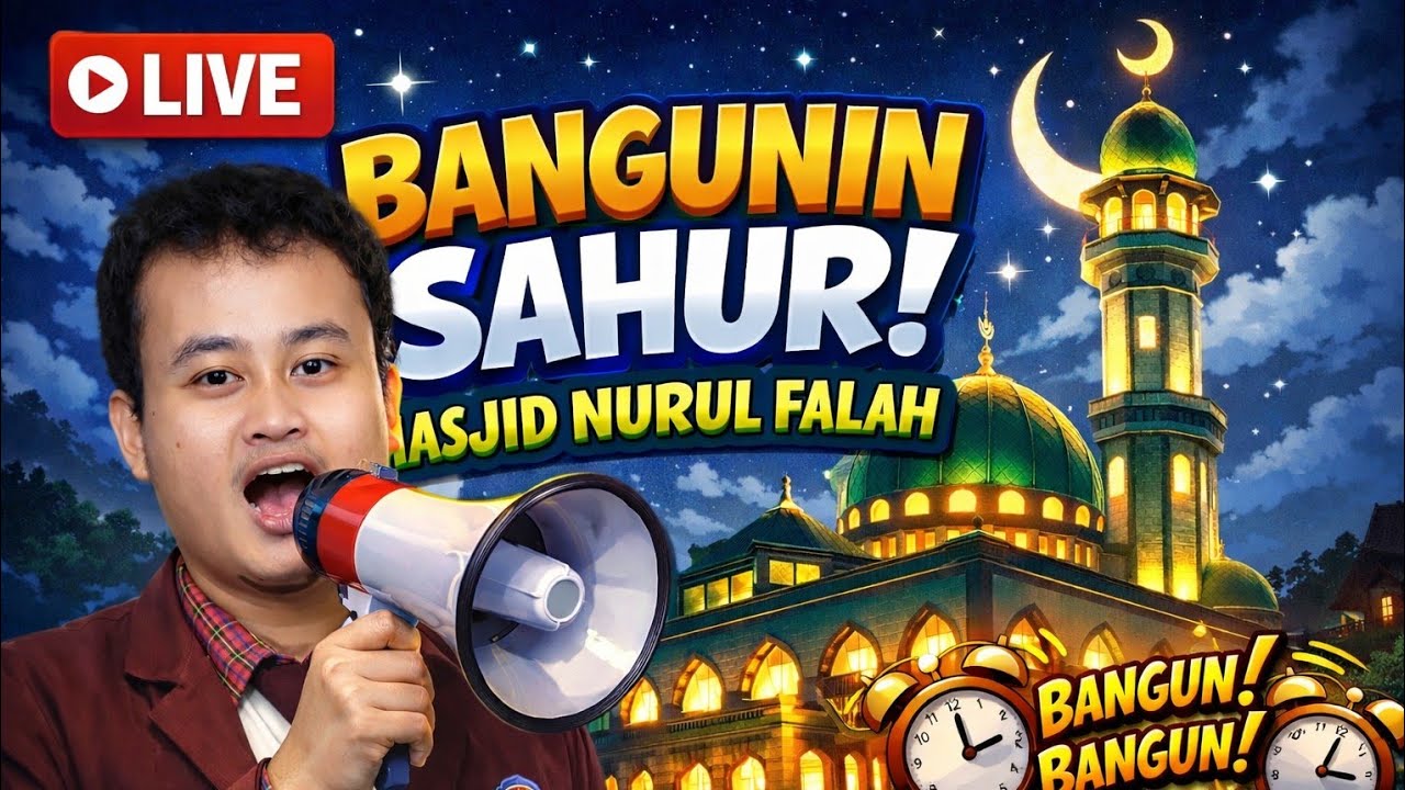 bangunin sahur masjid Nurul falah