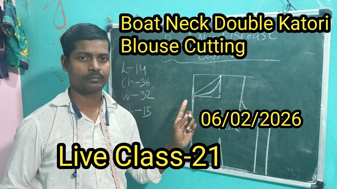 Mahesh tailor Tutorials is live class //Boat neck Double Katori Blouse Cutting Formula👌👌👌.