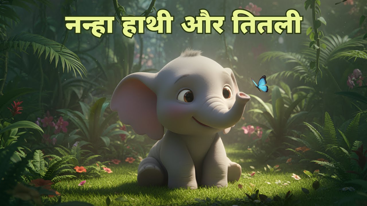 एक नन्हा हाथी और तितली 🐘🦋 | Ek Nanha Hathi aur Titli | Kids Story  #EkNanhaHathiAurTitli