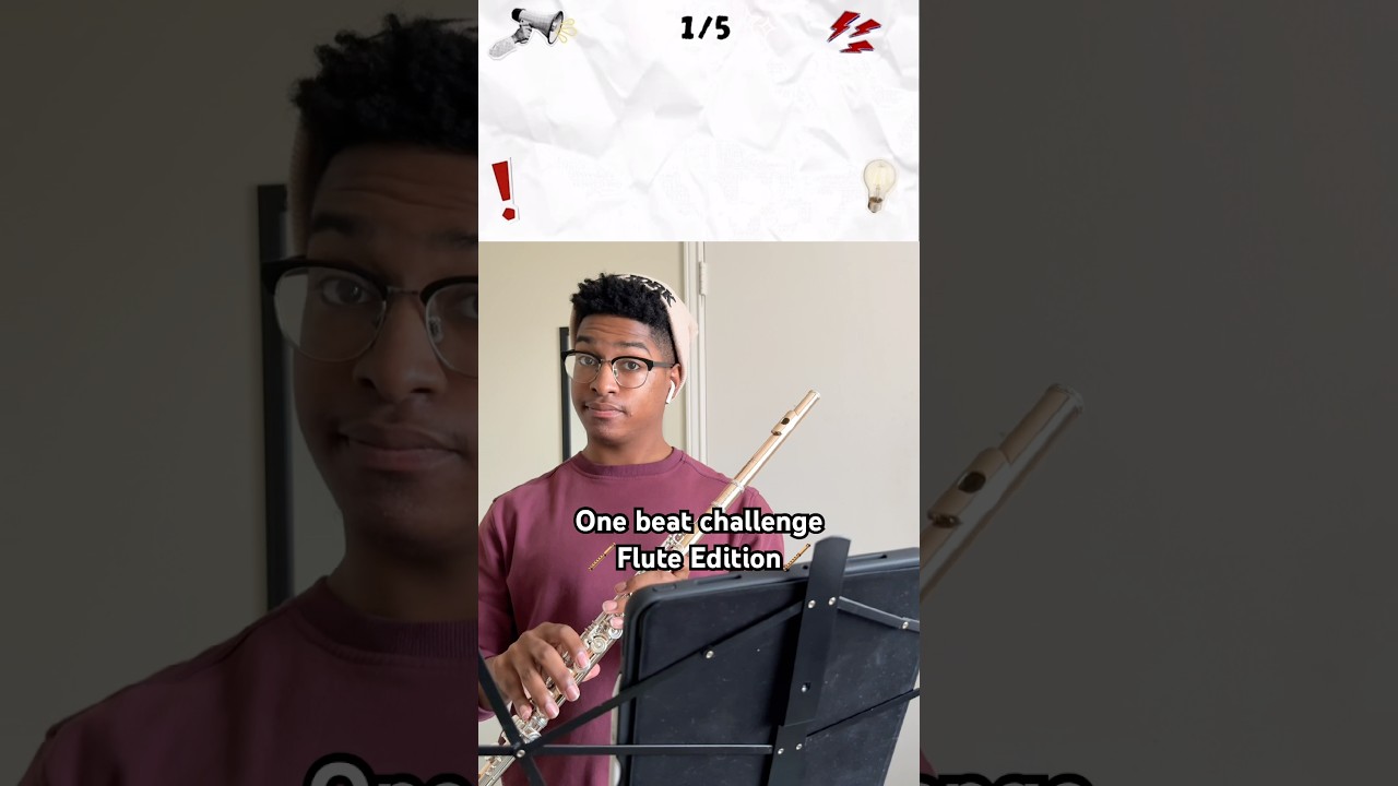 One beat challenge 🪈🎶 Flute Edition #flute #flutemusic #classicalmusic #saythewordonbeat