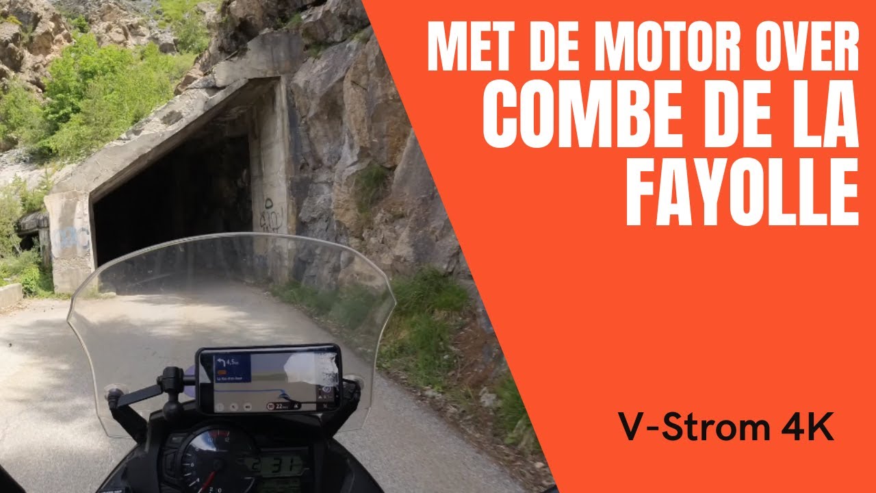 Met de motor over de Combe de la Fayolle.