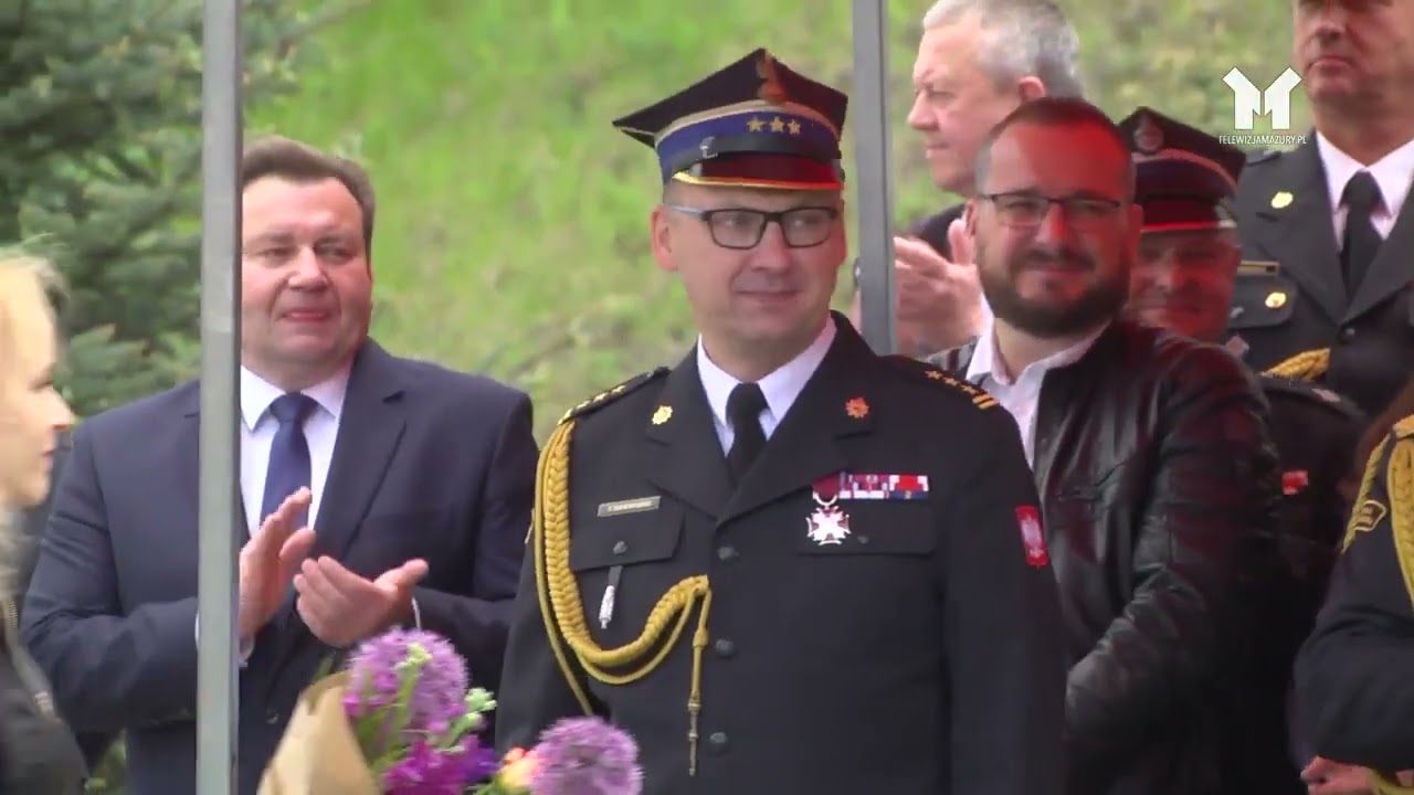 Uroczysta zbiórka z okazji zdania i powierzenia obowiązków komendanta powiatowego PSP w Ostródzie