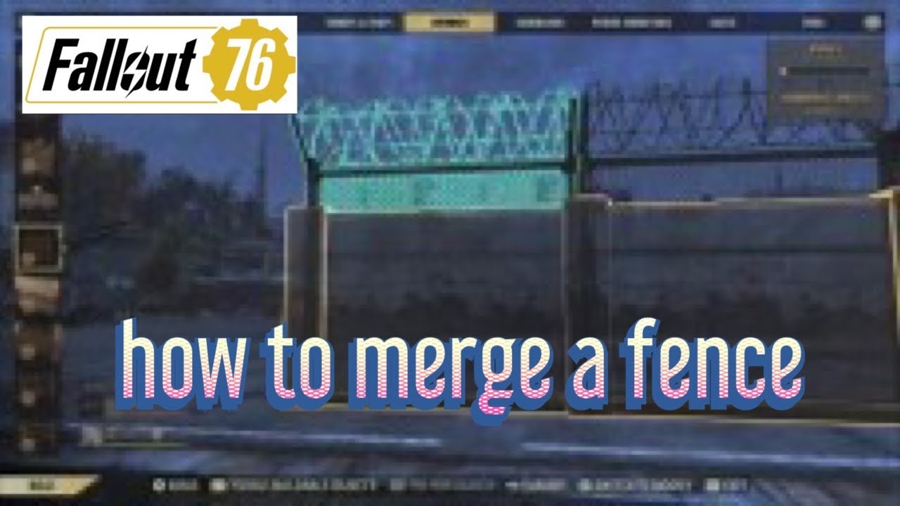 Fallout 76 build tip how to merge defensive walls and comunist fence