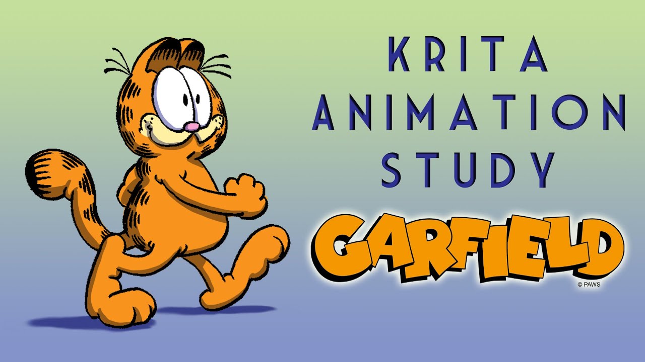 Krita Animation Study: Garfield